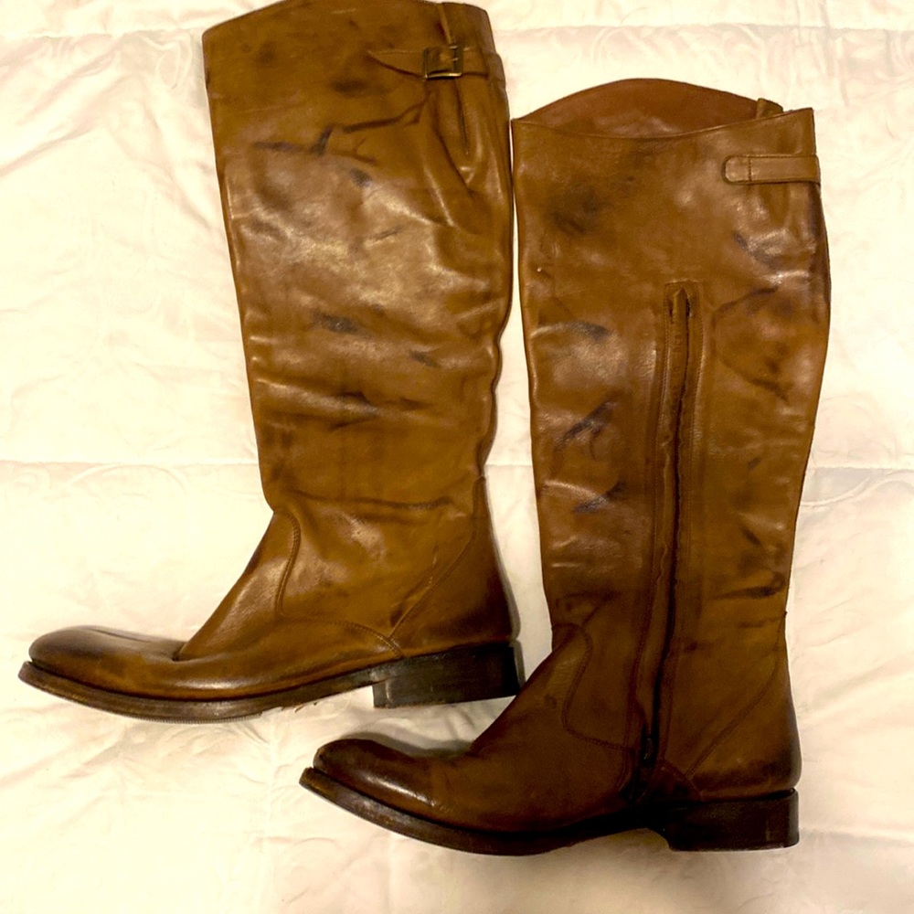 Atelier Voisin tall brown leather boots